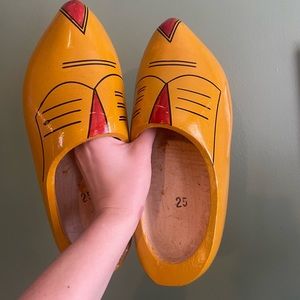Yellow Wood Dutch Holland Clogs